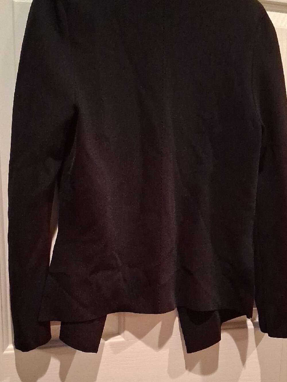 M.M. Lafleur Woolf Black Open-Front Collarless Jardigan - Picture 8 of 11